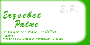 erzsebet palme business card